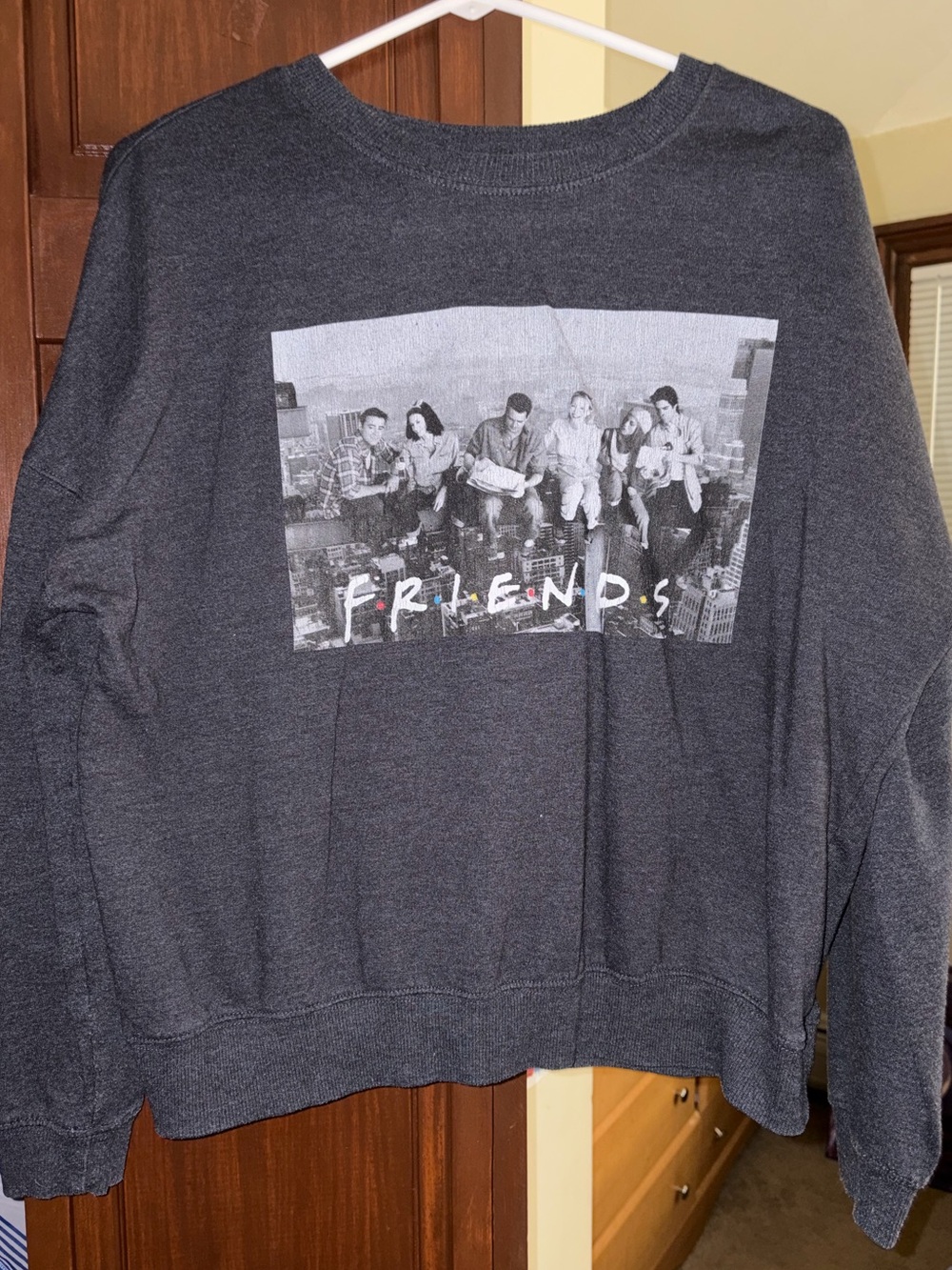 FRIENDS Charcoal Crewneck Sweatshirt with Cast Photo